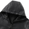 FAPAI Men's Hooded Sheepskin Leather Jacket
