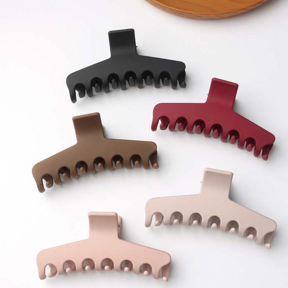 Korean Style Silicone Shark Clip Safe Solid Color Shark Clip Straight Line Shaped Hair Claw  Daily