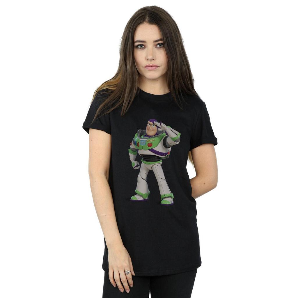 Disney Womens/Ladies Toy Story Buzz Lightyear Standing Cotton Boyfriend T-Shirt