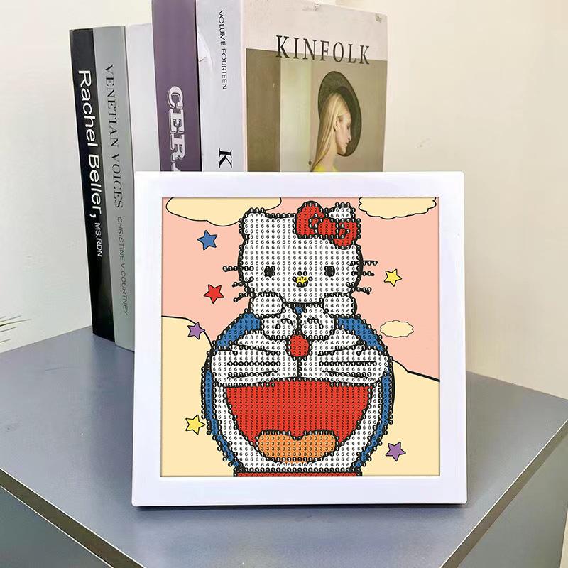 New Cartoon Diamond Painting 5D Diamond Handmade Diy Handmade Full Diamond With Frame Decorative Diamond Painting Wooden Photo Frame