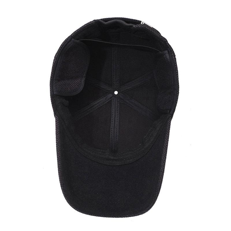 Men'S Season New Thermal Cap Middle-Aged And Elderly Windproof And Cold-Proof Cap, Ear Cap, Fleece Thickened Baseball Cap