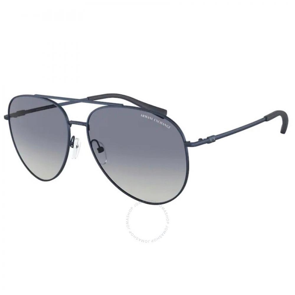

Armani Exchange Blue Grey Gradient Pilot Men s Sunglasses AX2043S 61054L 62