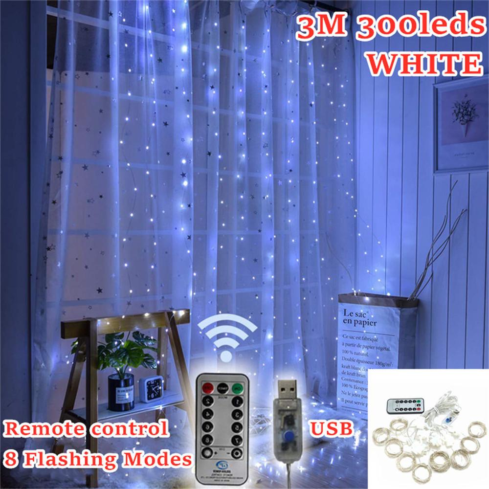 20M Led αδιάβροχη κουρτίνα παραθύρου Icicle String Fairy Lights Χριστουγεννιάτικη διακόσμηση γάμου