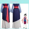 Elegant Mulan Traditional Kimono Dress Full Set For Halloween Party Cosplay