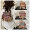Small School Bag Ethnic Style Backpack Canvas Embroidery School Bag Tassel Shoulder Bag  Travel