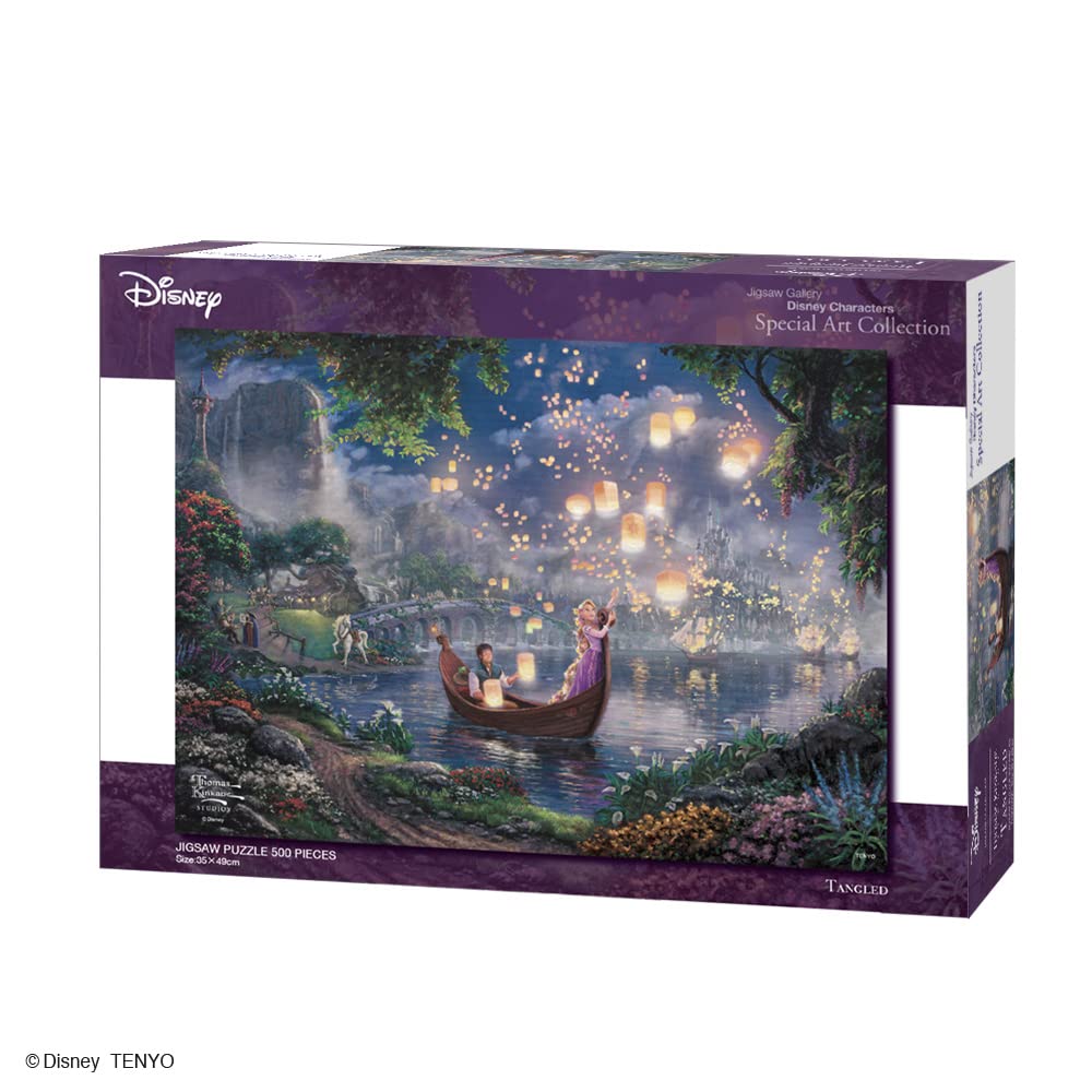 Tenyo in Jigsaw Puzzle Disney Thomas Kinkade Tangled Special Art Includes and Service Card (Tenyo) [Made Japan] 500-Piece (35x49cm) D500-630