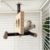Multifunctional Wooden Parrots Stand Wooden Bird Perches Stand Playstand Parrots Toy for Avians Enrichment