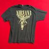 VTG Y2K Nirvana In Utero Angel Graphic T-Shirt Mens Large Black BAND Grunge ROCK