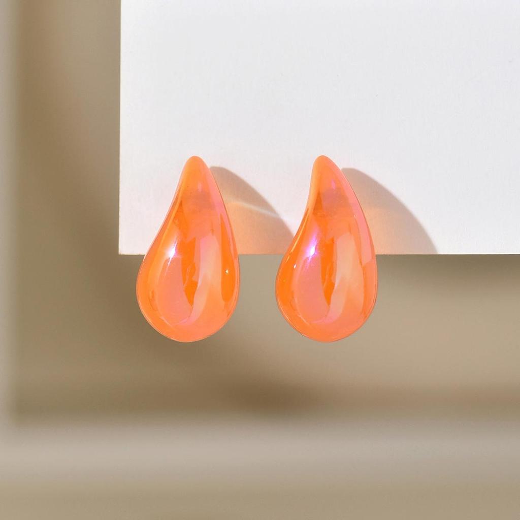 Plump Water Drop Acrylic Dangle Earrings - Simple & Fashionable Jewelry for Women