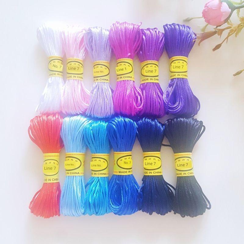 Chinese Knot Wire Line 7 12 Color Suit South Korean Silk DIY Hand Strap Braid Wire Red Rope Hand Silver Carp Ornament