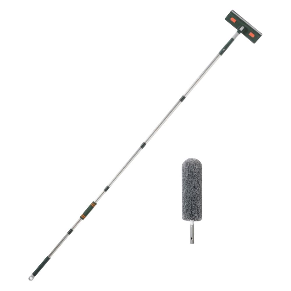 Long Handle Window Cleaner 5-Section Handheld Cleaning Scrubber Window Glass Scrubber For Home Apartment Hotel Bathroom Kitchen