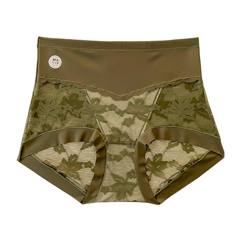 Dámské sexy spodní prádlo nadměrné velikosti, čistá touha, krajka, satén, prodyšné, strečový rozkrok, vysoký pas, stahovací