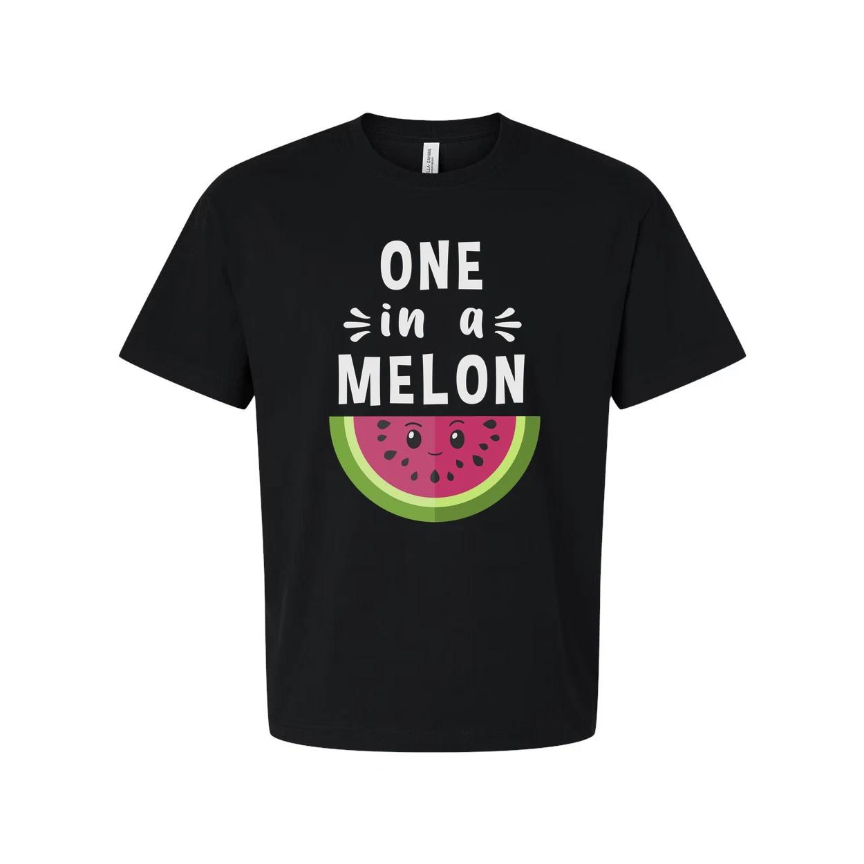 

One In A Melon Unisex T Shirt With Watermelon Face Graphic 3XL
