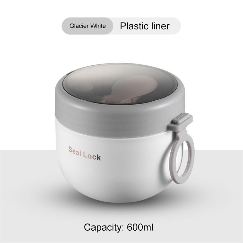 600 ml frokostkopper frokostblandinger nøtter yoghurt salat suppe kopp beholder med gaffel termisk mikrobølgeovn mat oppbevaring Bento Box lunsjboks