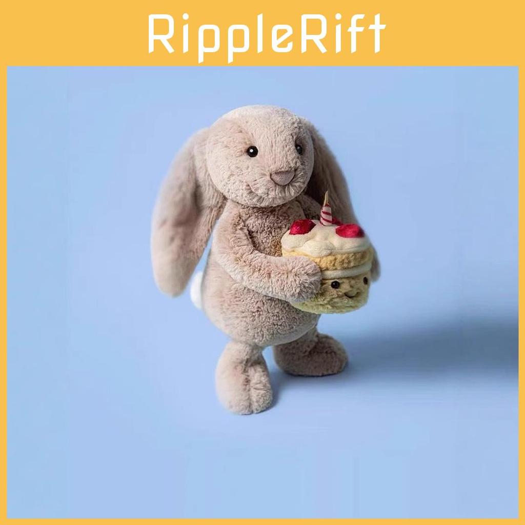Adorable 30cm Jelly Rabbit Plush Toy Soft Short Fur Cake Decoration Gift Idea