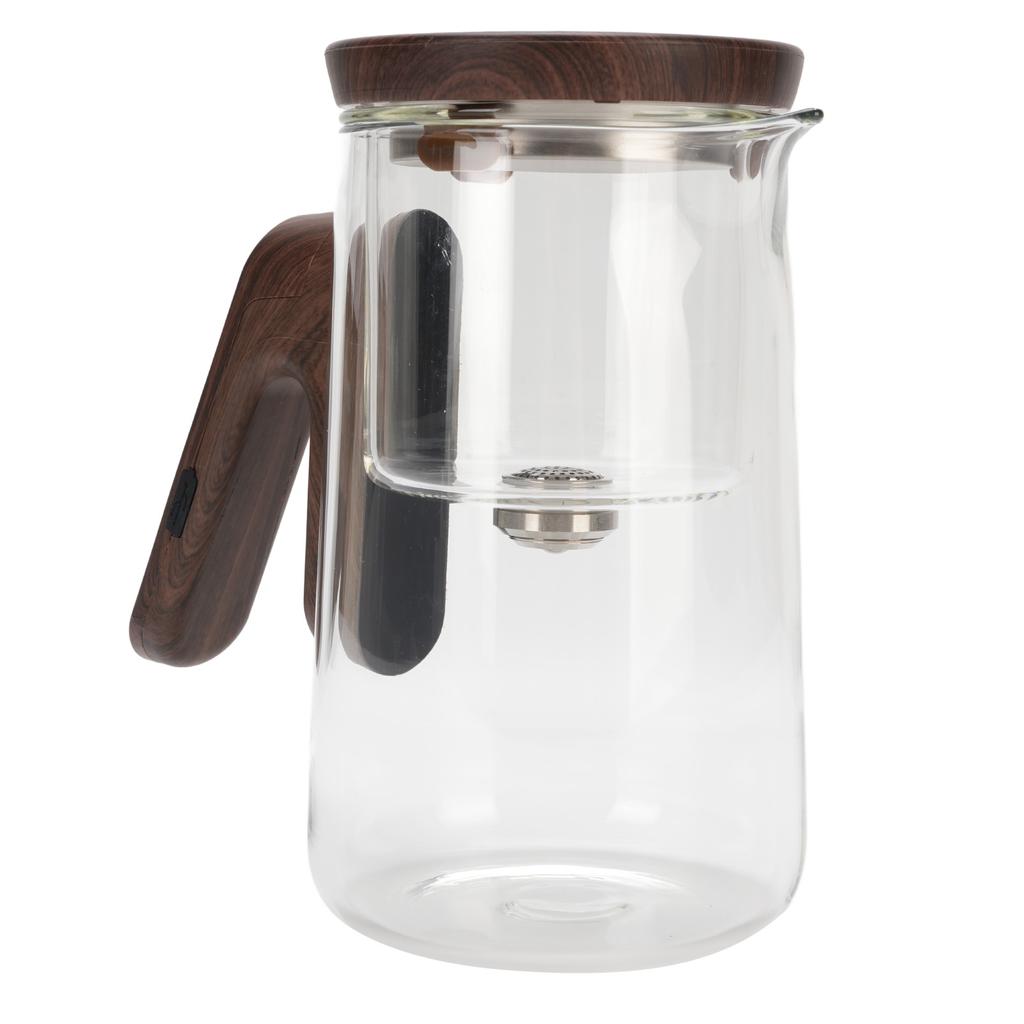 Glass Tea Pot 800ml Magnetic Water Separation Teapot with Strainer Timer for Brewing Tea