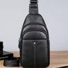 Men's First-Layer Cowhide Chest Crossbody Bag