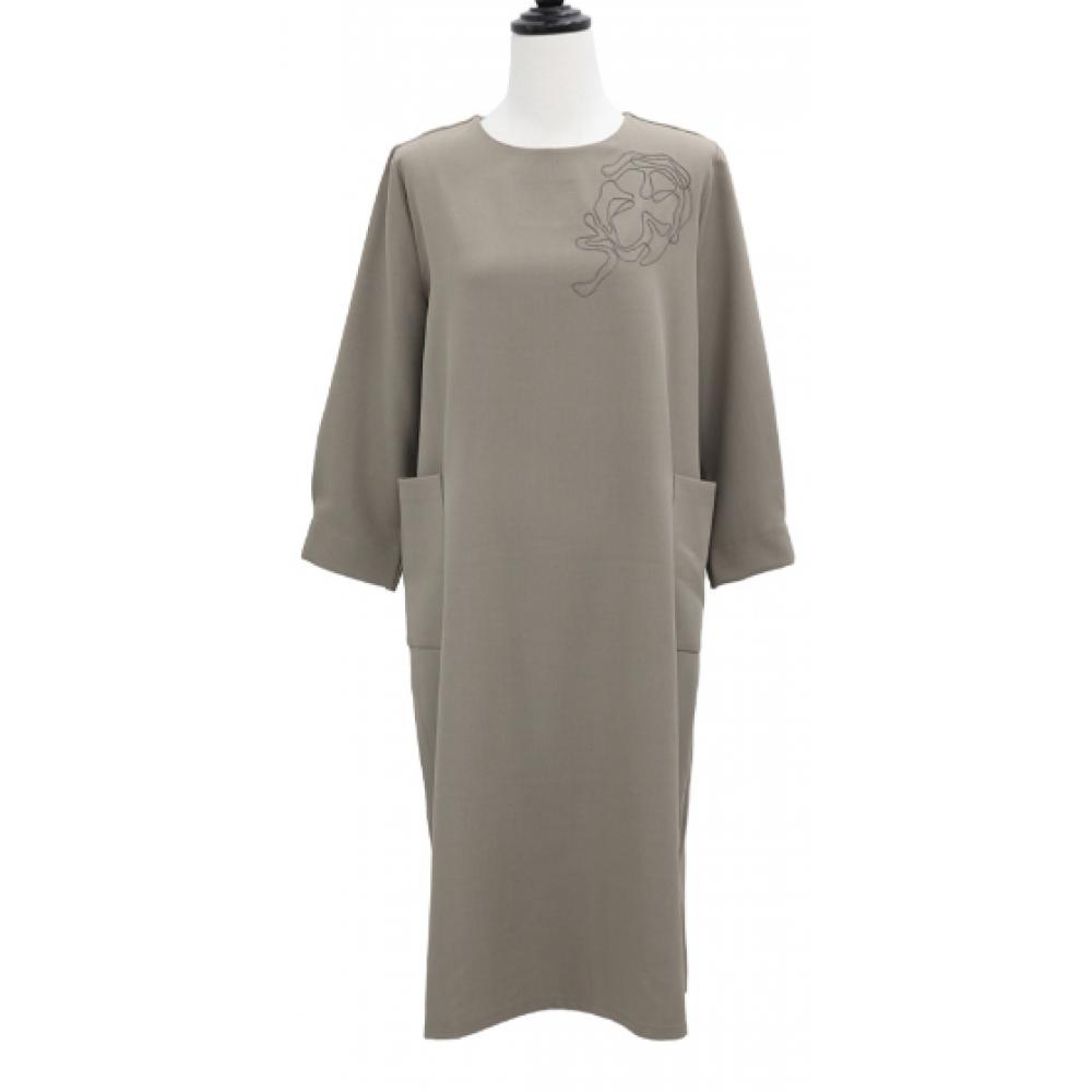 Shiz Madam Women Elegant Floral Chain Dress N2719