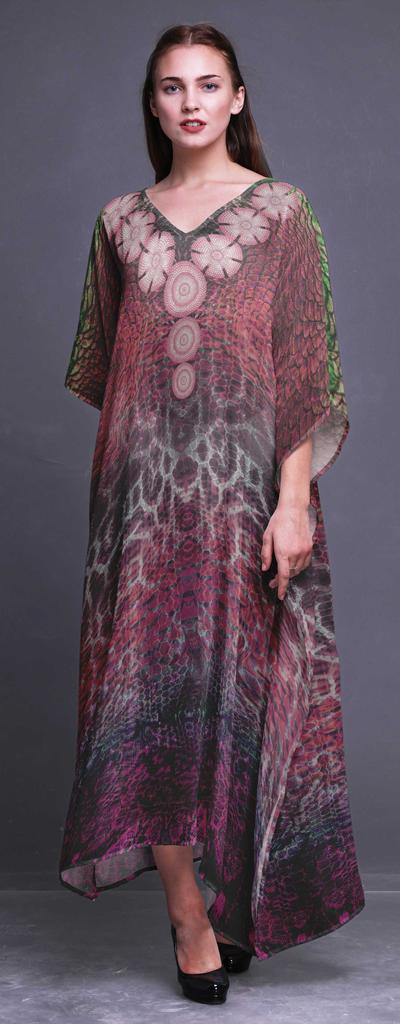 Phagun Snake Animal Skin Beach Kaftan Bikini Cover Up Womena S Maxi Dress Long