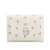 INS Style Cute Cat Short Wallet Flowers Pattern PU Leather Coin Purse Tri-fold Mini Wallet Gifts