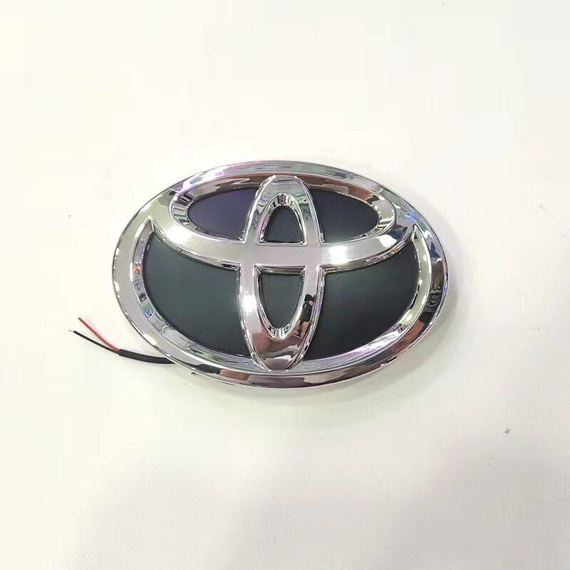 QCEZ2 4D Luminous LED Light Front Grille Badge Is Suitable for Toyota TOYOTA Car Logo Trunk Logo Modification