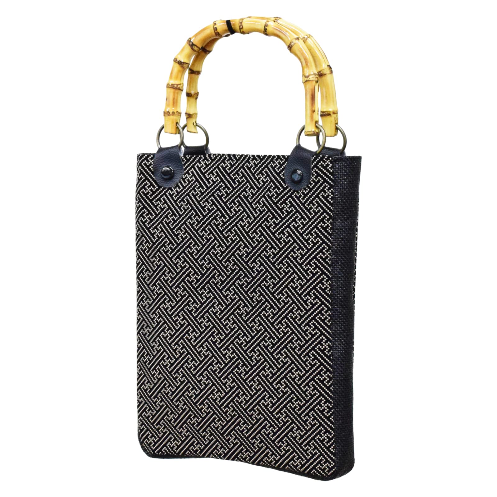 

Shingen bag with bamboo handles and convenient and easy to made in Japan style [Aiai] gusset, use, (Inden (Saaya style))