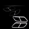 Chrome Decoration Is Suitable for Volvo Xc60 Xc90 S60 V60 S90 V90 Xc40 Tail Throat Decorative Frame