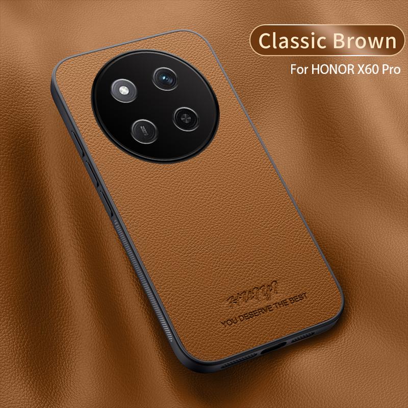 

Роскошный деловой кожаный мягкий чехол-книжка с магнитной застежкой для телефона Honor Magic7 Lite Magic7Lite 5G Capa Honor Magic7 Lite коричневый