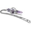 Metal Amethyst Crystal Bookmark Healing Crystals Gemstone Pendant Charm Book Marker For Women Men