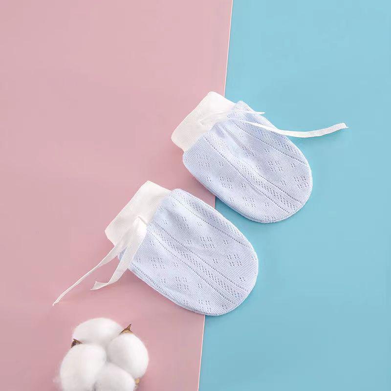 1 Paar atmungsaktive dünne Babyhandschuhe für Neugeborene von 0–12 Monaten, Säuglinge, Anti-Fang-Fäustlinge, Gesichtsschutz, Handschuh, Baby-Zubehör