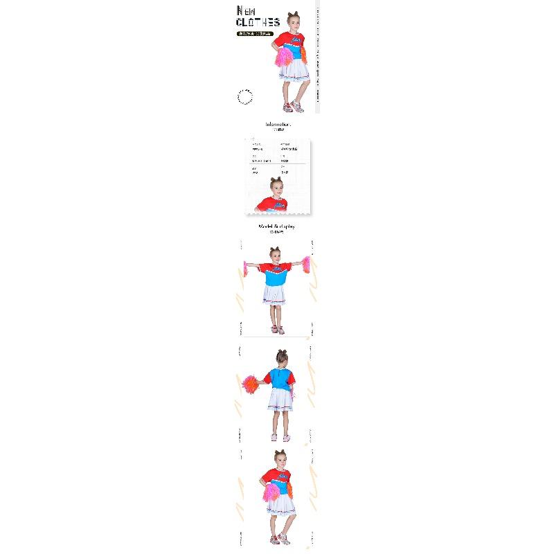 School style cheerleading dance dress for children and girls, cheerleading role-playing dance costume for little girls