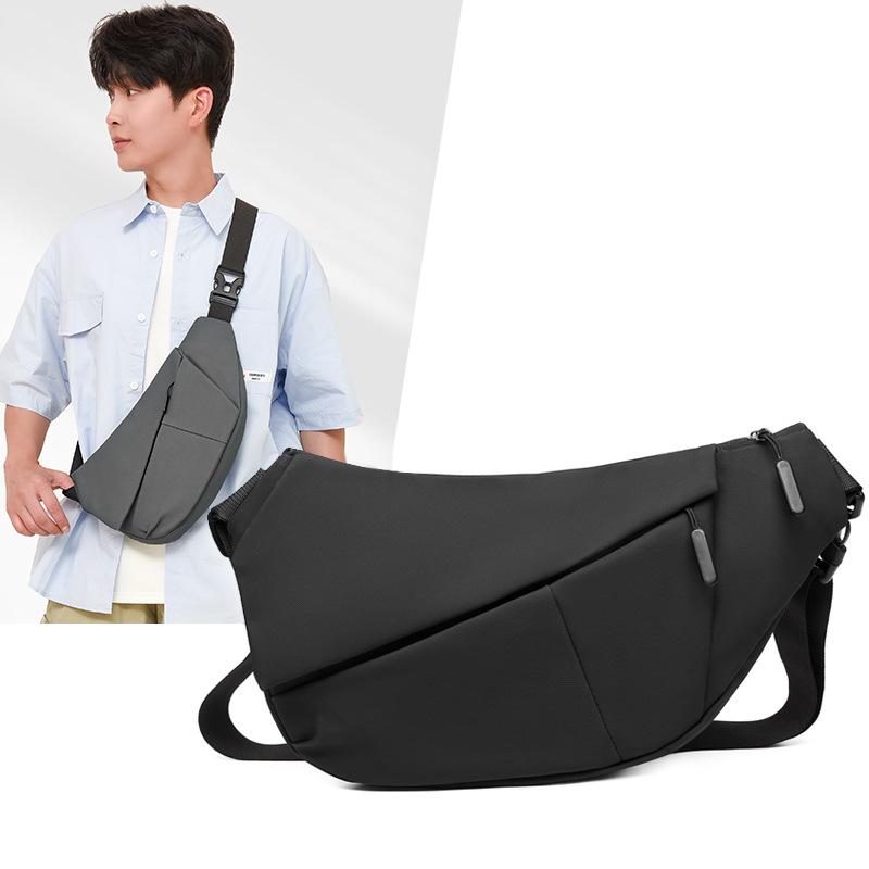 Water-proof Chest Bag for Men for Commuting and Leisure Sports Slanted Backpack Large-capacity Chest Bag Shoulder Bag