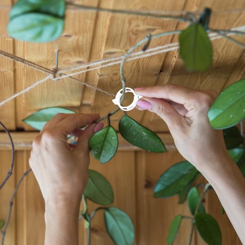 Reusable Plastic Plant Support Clips Garden Vine Strapping Fixing Clip for Climbing Tomato Grape Vegetables Stalk Holders Buckle
