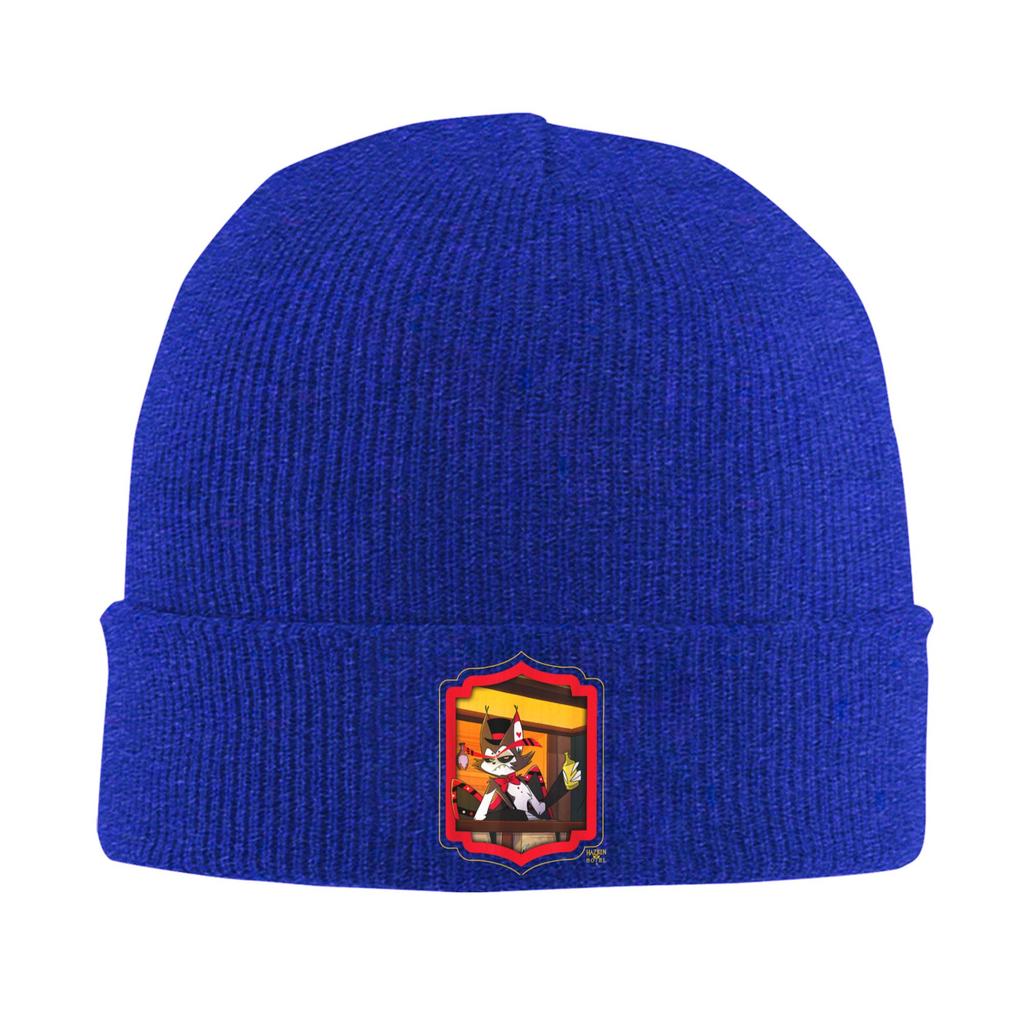 Hazbins Hotels Husk Beanie Hats Skullies Beanies Men Women Unisex Vintage Elastic Caps Autumn Winter Kpop Printed Bonnet Hats