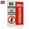 D Retro No Entry Zone Tin Sign Spanish Wall Decor for Home Garage Easy To Hang X Cm