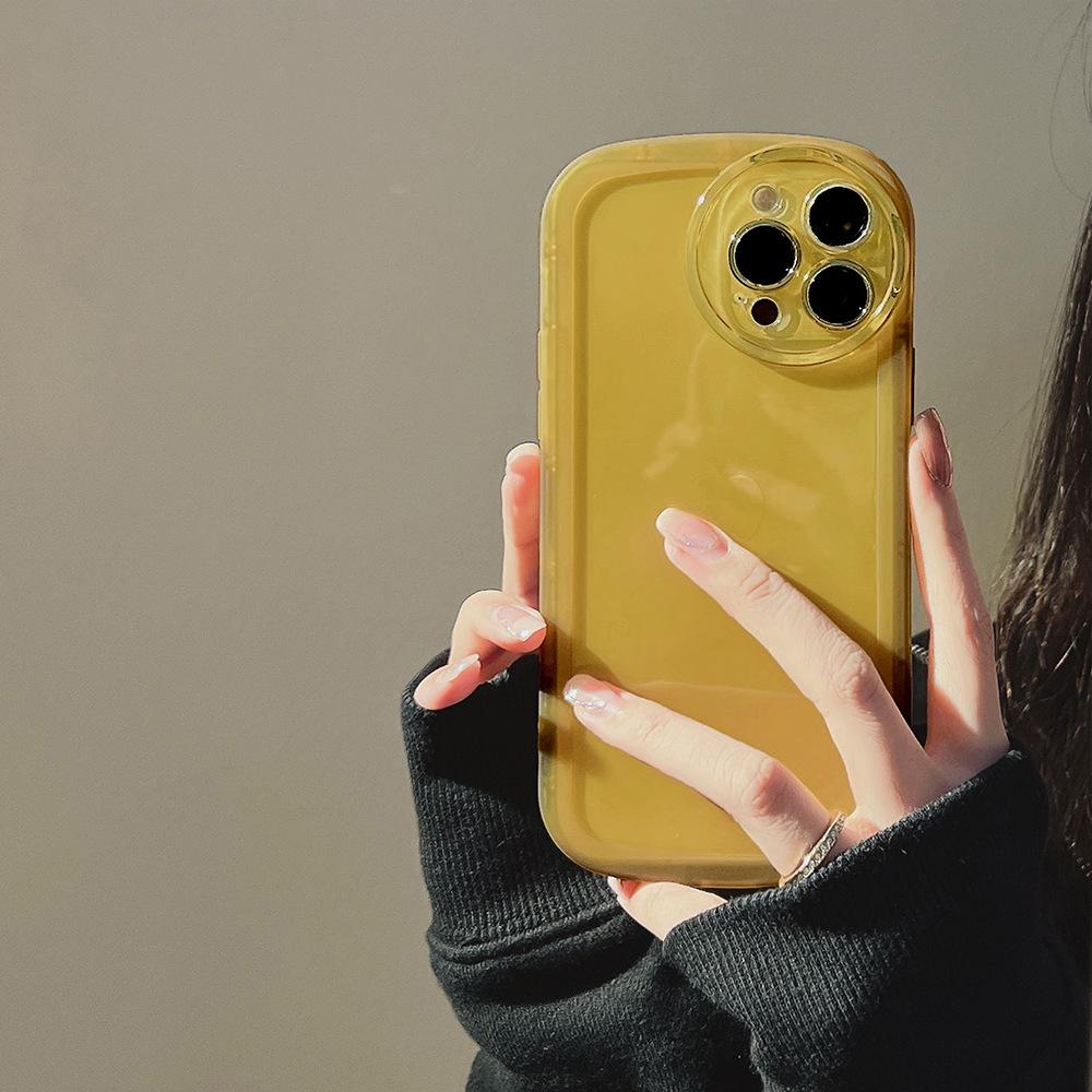 Simple Solid Color Transparent 14 Suitable for Iphone13promax IPhone Case 11 All Inclusive 16 Soft 15 Couples 12