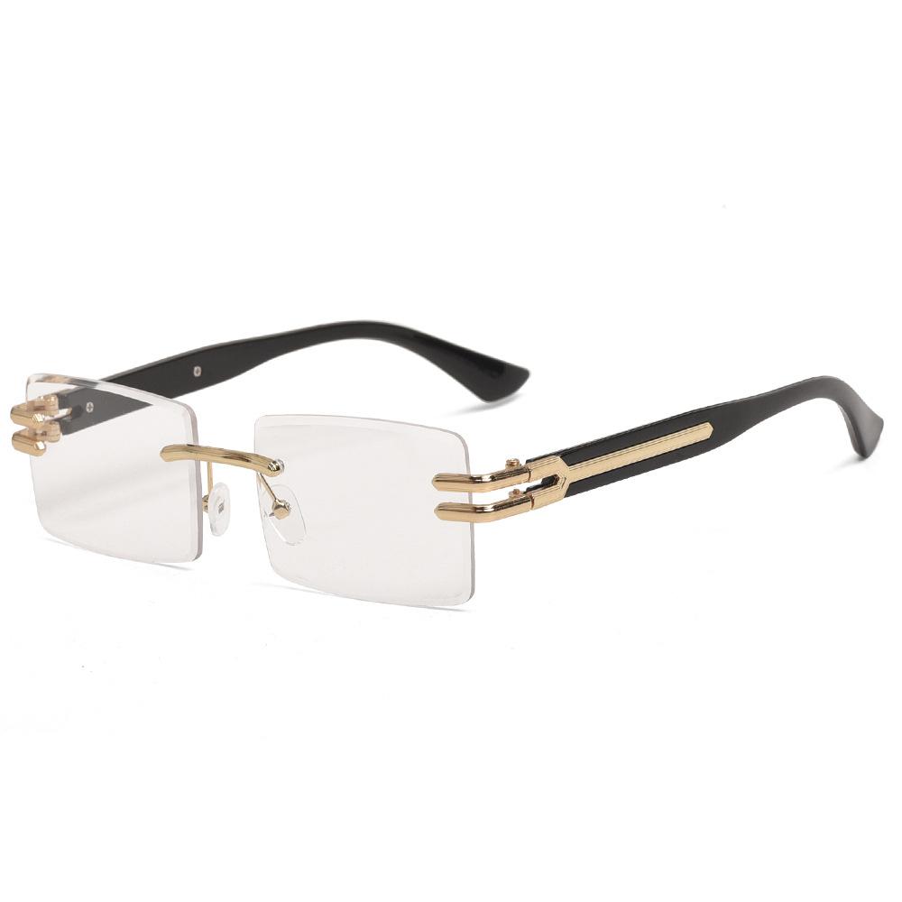 JYL TS Sunglasses UV Protection Frameless Square Driving Metal/1994 B-2740 пурпур