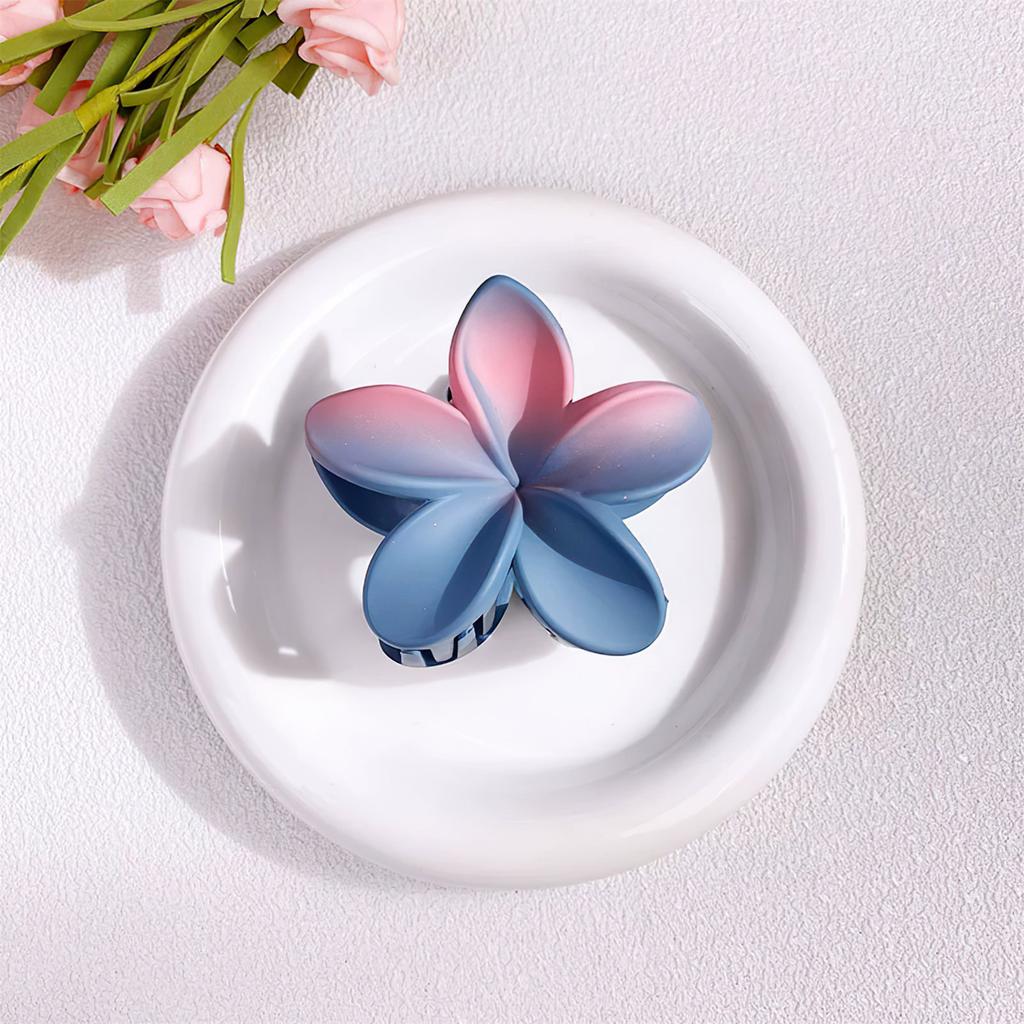 Matte Farbverlauf Blume Haarspange Mädchen Elegant Süßlich Floral Haarspangen Shopping Reise Kopfschmuck Accessoires Strand Haarspangen