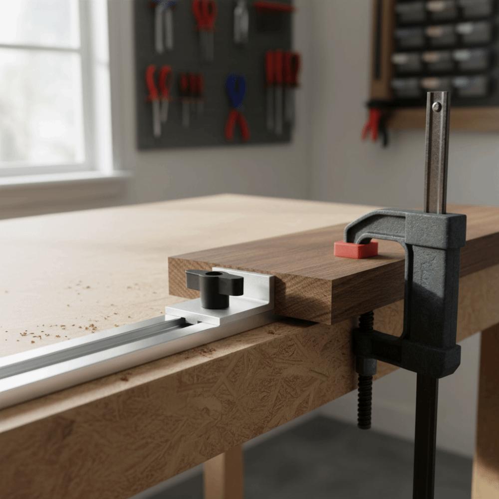 4 Pcs Set T Track Stop Block With Knobs Bi-Directional Stop Short Stop Kit  T-track Table