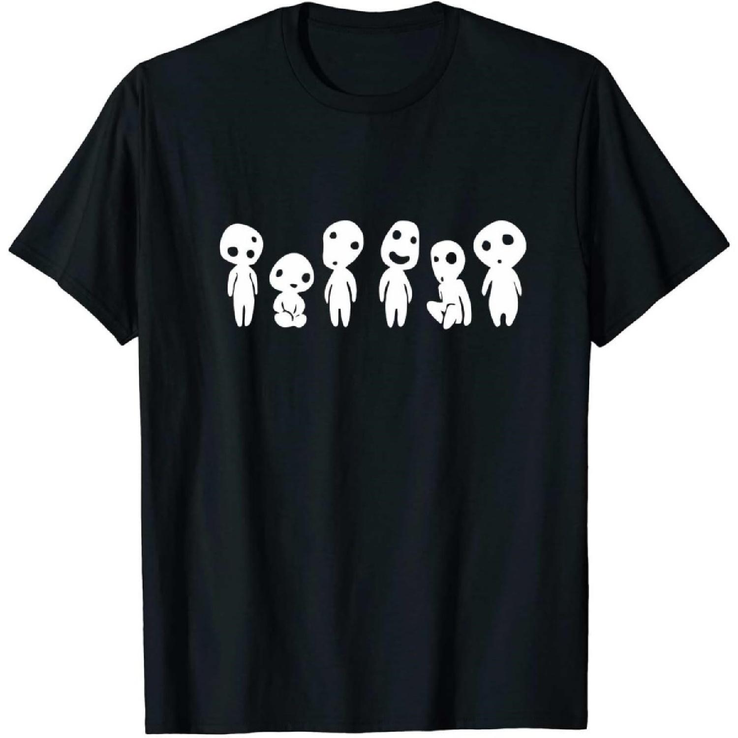 

Gwdqone Kawaii Japanese Shirt Kodama Spirit Weaboo Nerd Clothes XXXXXL різнокольоровий