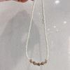 Elegante Perlenkette Einzigartiger Muschelperlen-Choker Schlüsselbein-Kette für Damen Modeschmuck Geschenk Dopamin-Kette