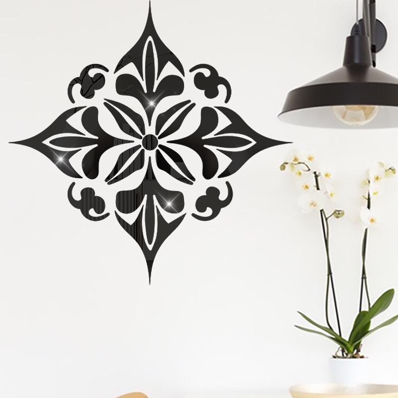Europäischer Luxus 3D-Rauten-Acryl-Wandaufkleber für Wohnzimmer oder Schlafzimmer