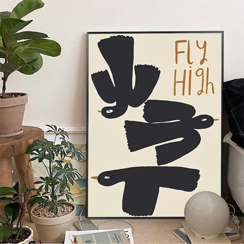 1 Stück Nordisch Cartoon Fuchs Hase Kindergarten Poster Aufkleber Kunst Wandmalereien Dekor Spielzimmer Dekor Geschenke Kawaii HD Malerei Katze