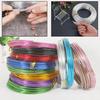 1 Roll Craft Bezel Wire Colorful Widely Applied 2 Sizes Modern Flexible DIY Bracelet Necklace Making for Gardening