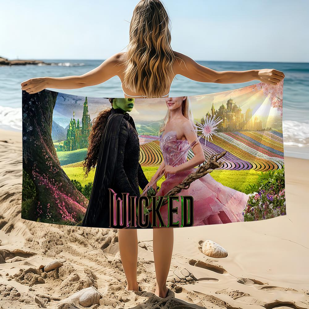 

Film W-Wicked Towel Beach Towel Oversized Quick Dry Towel Absorbent Soft Swim BeachTowels for Men Women W30*H60(CM)