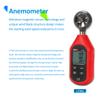 UNI-T UT363 Mini Anemometro Digitale Portatile Misurazione della Velocità del Vento Tester della Temperatura Display LCD