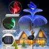 2Pack Solar Lights 7 Colors Courtyard Garden Waterproof Butterfly Jellyfish Decoration Atmosphere Lawn Landscape Light Path Lamp