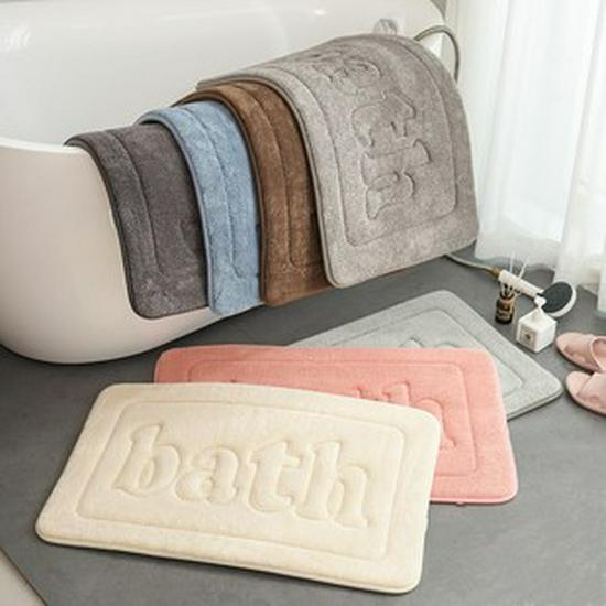 Imitation Cashmere Memory Foam Absorbent Floor Mat for Bathroom, Toilet, Kitchen, and Living Room.
