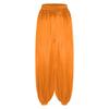 Women Belly Dance Pants Loose Fit Elastic Waistband Satin Bloomers Stage Performance Trousers