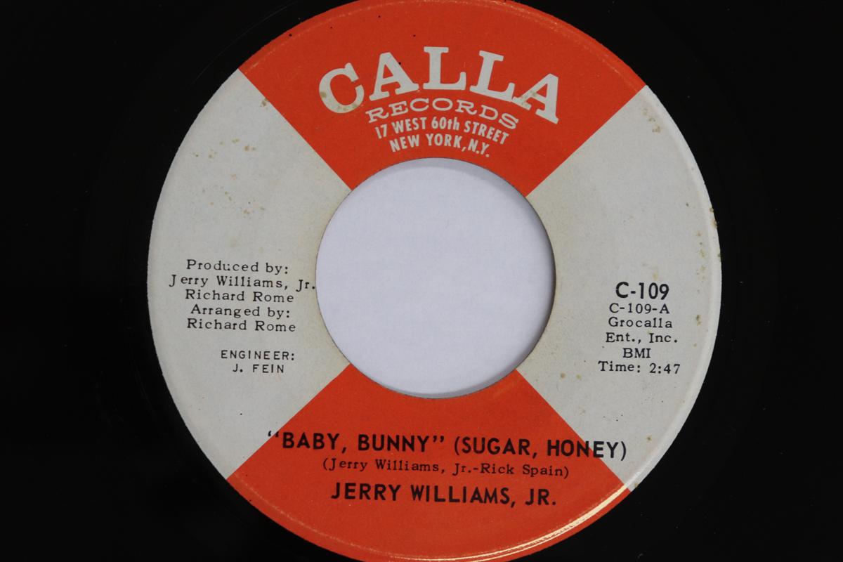 

7inch Record JERRY WILLIAMS - Baby Bunny (Sugar Honey) / Philly D C109 CALLA RECORDS 1965 US Soul/Funk Used